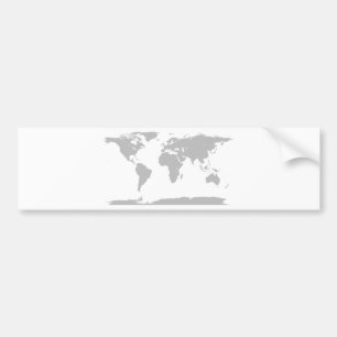 grijs wereldbol bumpersticker
