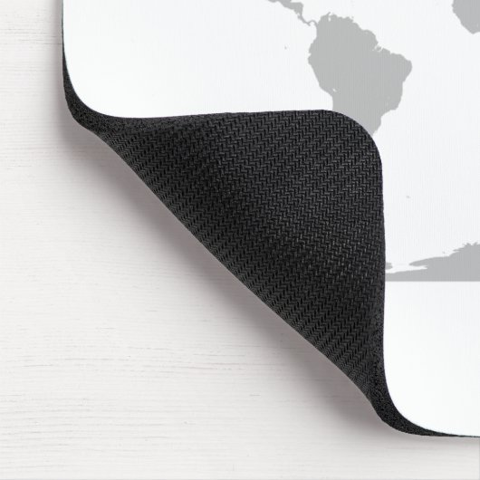 grijs wereldbol muismat (Hoek)