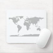 grijs wereldbol muismat (Met muis)