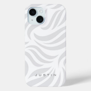Grijs wervelpatroon iPhone 15 case