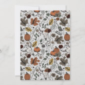 Grijs Western Thanksgiving Koe Schedel Herfst Oogs Kaart (Achterkant)