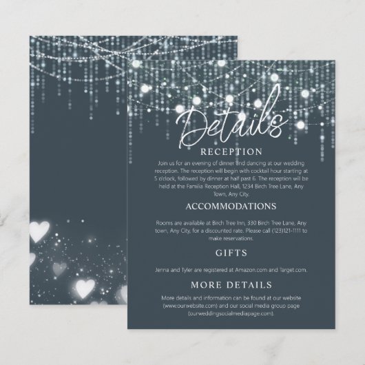 Grijs & Wit Behuizing voor Hanglampen Kaart (Voorkant / Achterkant)