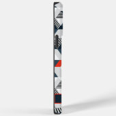 grijs wit blauw rood geometrisch Case-Mate iPhone case (Achterkant / Rechts)