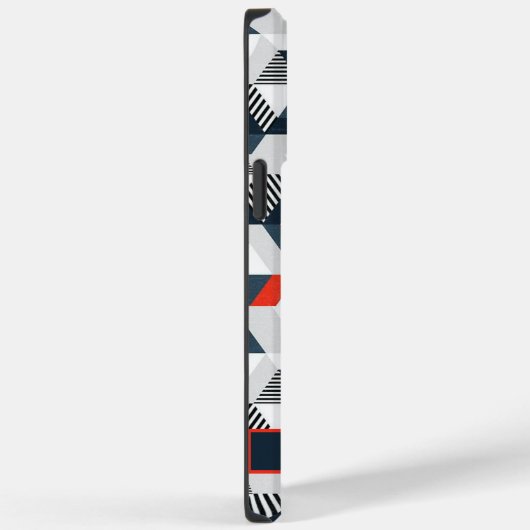 grijs wit blauw rood geometrisch Case-Mate iPhone case (Achterkant / Rechts)