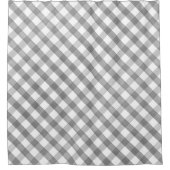 Grijs & Wit Buffel Plaid Douchegordijn (Voorkant)