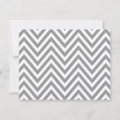 Grijs & Wit Chevron bruiloft RSVP Kaarten (Achterkant)