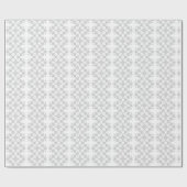 Grijs & Wit Damask Bloempatroon Cadeaupapier (Vlak)