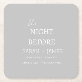Grijs wit de nacht voor repetitie Dinner Party Kartonnen Onderzetters