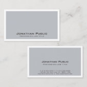 Grijs wit design Moderne, stijlvolle vormgeving el Visitekaartje (Voorkant / Achterkant)