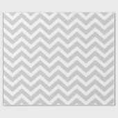 Grijs & Wit Dik Chevron Huwelijk Verjaardag V1 Cadeaupapier (Vlak)