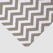 Grijs & Wit Dik Chevron Huwelijk Verjaardag V3 Tissuepapier (Detail)