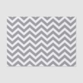 Grijs & Wit Dikke Chevron Huwelijk Verjaardag V2 Tissuepapier (Voorkant)