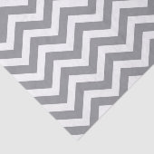 Grijs & Wit Dikke Chevron Huwelijk Verjaardag V2 Tissuepapier (Detail)