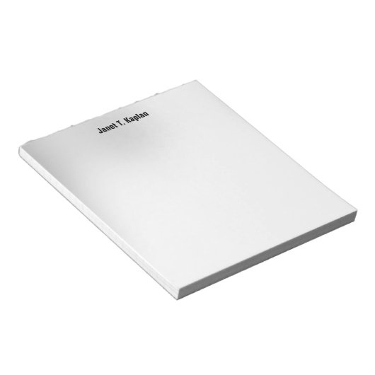 Grijs Wit Eenvoudig Sober Professioneel Modern Notitieblok (Schuin)