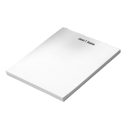 Grijs Wit Eenvoudig Sober Professioneel Modern Notitieblok (Linkerzijde)