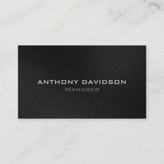 Grijs, wit, eenvoudig Visitekaartje (Voorkant)