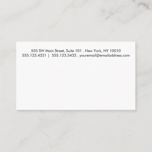 Grijs Wit Eenvoudige Rand 10 Punch Klantenkaartje (Achterkant)