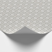 Grijs wit Elegant Sneeuwvlok | Kerstvakantie Cadeaupapier (Hoek)
