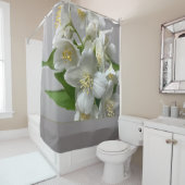 Grijs Wit en Groen Douchegordijn (In situ)
