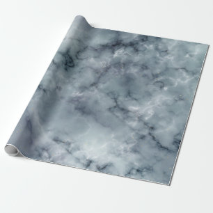 Grijs Wit en Zwart Marmer Patroon Cadeaupapier