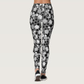 Grijs, wit en zwart Picleball Leggings (Achterkant)