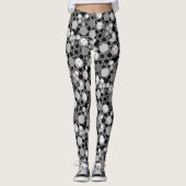 Grijs, wit en zwart Picleball Leggings (Voorkant)