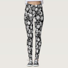 Grijs, wit en zwart Picleball Leggings