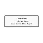 Grijs & Wit Envelop Retouradres Labels (Voorkant)