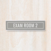 Grijs Wit Examenruimte voor Tandarts Kantoor Deurbordje (Voorkant)