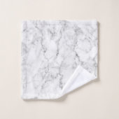 Grijs & Wit Faux Marmeren Steen Bad Handdoek (Wasdoekje)
