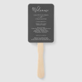 Grijs & Wit Foto Klassieke Aangepaste Huwelijkspro Handwaaier (Achterkant)