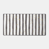 Grijs Wit Geel Polka Dot Bureaumat (Voorkant)