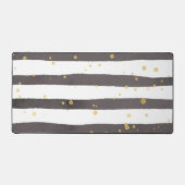 Grijs Wit Geel Polka Dot Bureaumat (Voorkant)