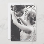 Grijs wit gelukkig ooit na het bruiloft kaart (Achterkant)