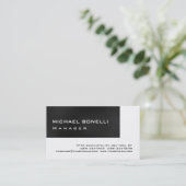 Grijs Wit Gematigd Eenvoudig Visitekaartje van de  (Staand voorkant)