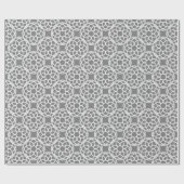 Grijs Wit geometrisch naadloos patroon Cadeaupapier (Vlak)