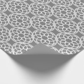 Grijs Wit geometrisch naadloos patroon Cadeaupapier (Hoek)