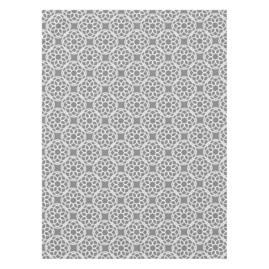 Grijs Wit geometrisch naadloos patroon Tafelkleed (Voorkant)