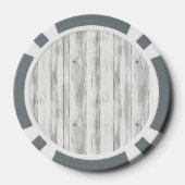 Grijs Wit Geruit Strepen Poker Chips (Achterkant)