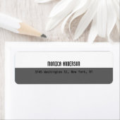 Grijs Wit Gestreept Professioneel Hedendaags Etiket (Insitu)