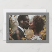 Grijs & Wit | Gold Deco lijnen opslaan de datum Aankondiging (Achterkant)