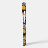 Grijs Wit Goud Bloemmotieven Elegant Case-Mate iPhone Case (Achterkant / Links)
