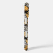 Grijs Wit Goud Bloemmotieven Elegant Case-Mate iPhone Case (Achterkant / Rechts)