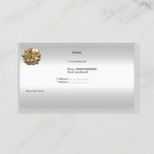 Grijs Wit Goud Elegant Boutique Goud Profiel Visitekaartje (Achterkant)