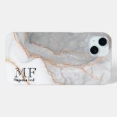 Grijs Wit Goud Glitter Marmer  Case-Mate iPhone Case (Achterkant (horizontaal))