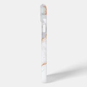 Grijs Wit Goud Glitter Marmer  Case-Mate iPhone Case (Achterkant / Links)