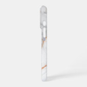 Grijs Wit Goud Glitter Marmer iPhone Hoesje (Linkerkant)