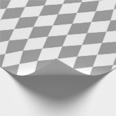 Grijs Wit Harlequin Diamonds Patroon Design Cadeaupapier (Hoek)