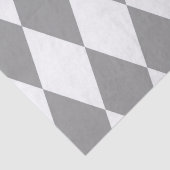Grijs Wit Harlequin Diamonds Patroon Design Tissuepapier (Detail)