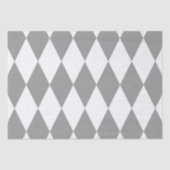 Grijs Wit Harlequin Diamonds Patroon Design Tissuepapier (Voorkant)